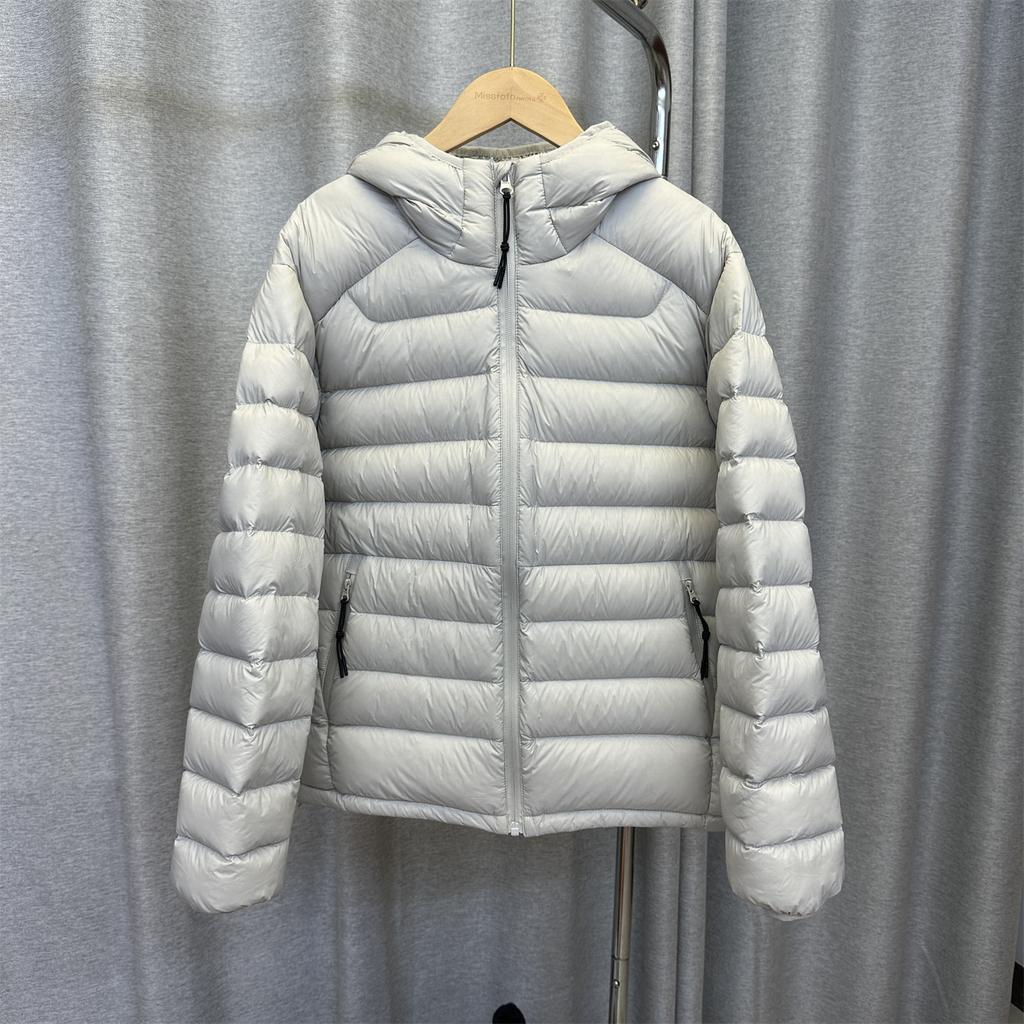 White Duck Down Ribs Down Jacket Women's Autumn and Winter New Hooded Small Light Warm Puff Jacket Tide