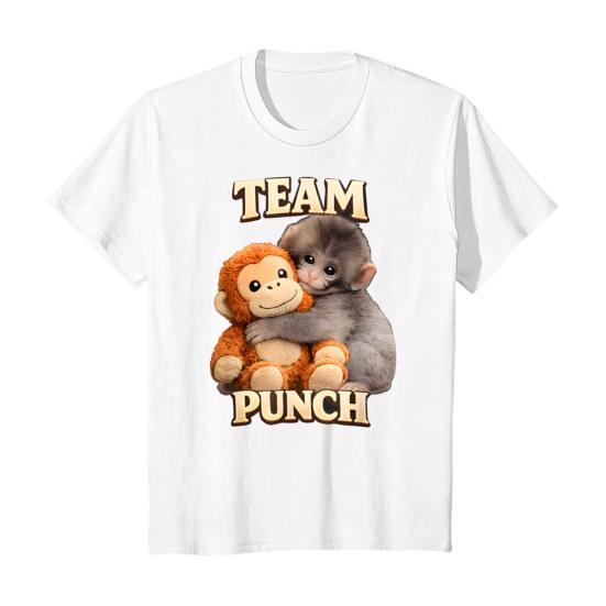 

Monkey Team Punch T-Shirt Round Neck Short Sleeve T-Shirt Loose Fit Cute Macaque And Orangutan Summer Tee for Men Teens Street Wear 3XL E