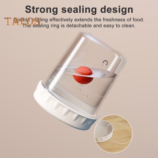 Salad Cup 501-600ml Food-Grade PP Leak-Proof Portable Salad Box with Lid Enhanced Drainage System Double Drain Cup