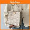 Borsa a Tote Piccola alla Moda per Donna 2023 Borsa a Mano alla Moda per Uscire Borsa a Tracolla Ispirazione Giapponese Ins Materiale Cotone e Lino