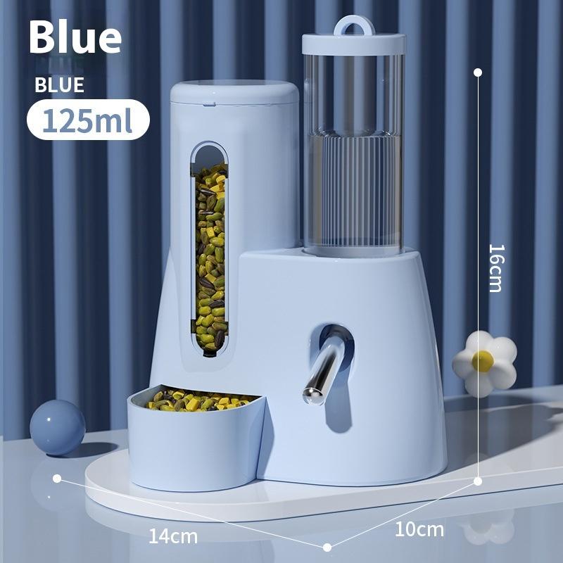 2In1 Hamster Feeder And Waterer Large Capacity Leakproof Automatic Feeder Food Water Dispenser Leak Proof Food Feeding Supplies