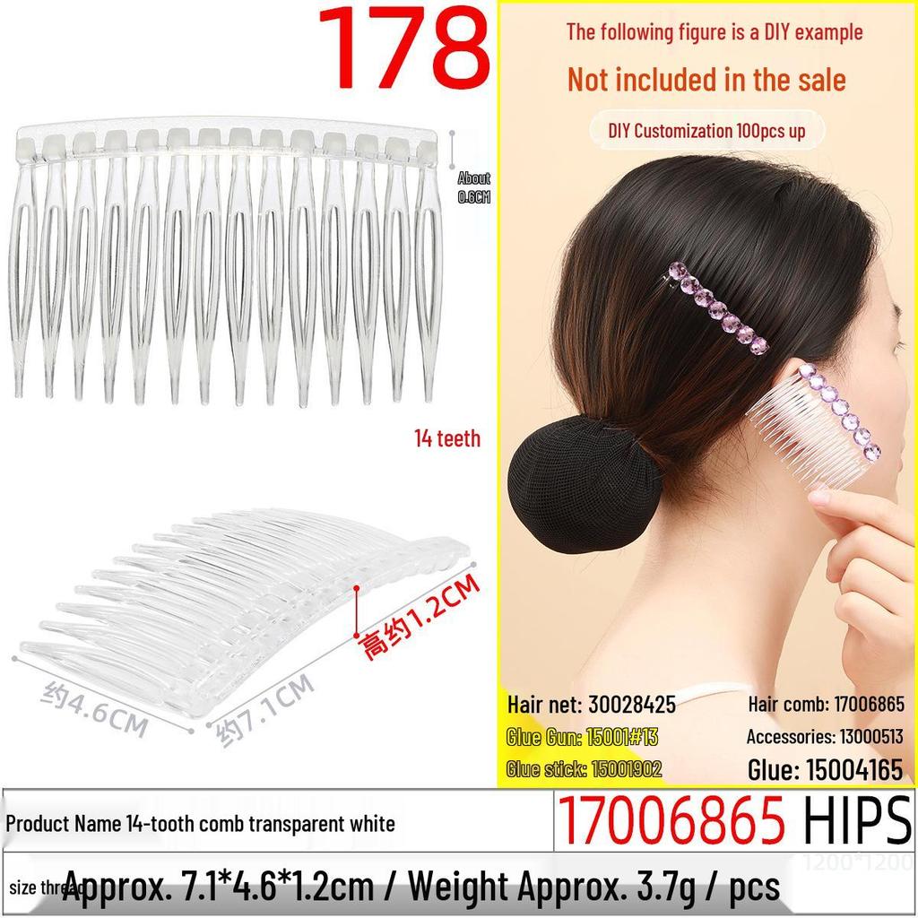Transparent 7-Tooth Comb for Traceless Bangs Fixing - Women's Flat Hair Savior & Flyaway Control Accessory