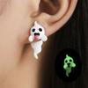 Ghost Halloween Elegant Earrings Striking Glow In The Dark Charming Alloy Ear Studs Women For
