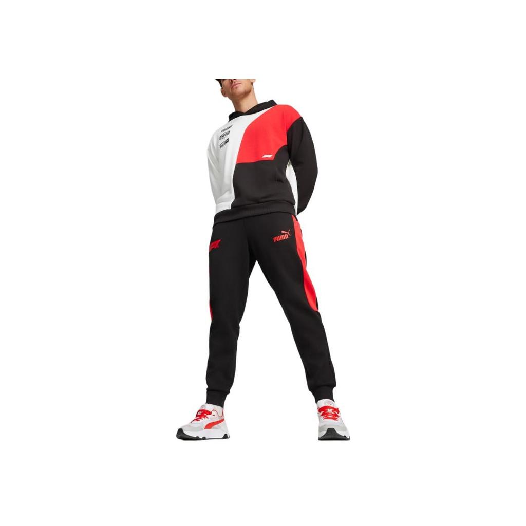 Puma F1 Comfortable Drawstring Sports Casual Pants Men bottoms Black 625663-01