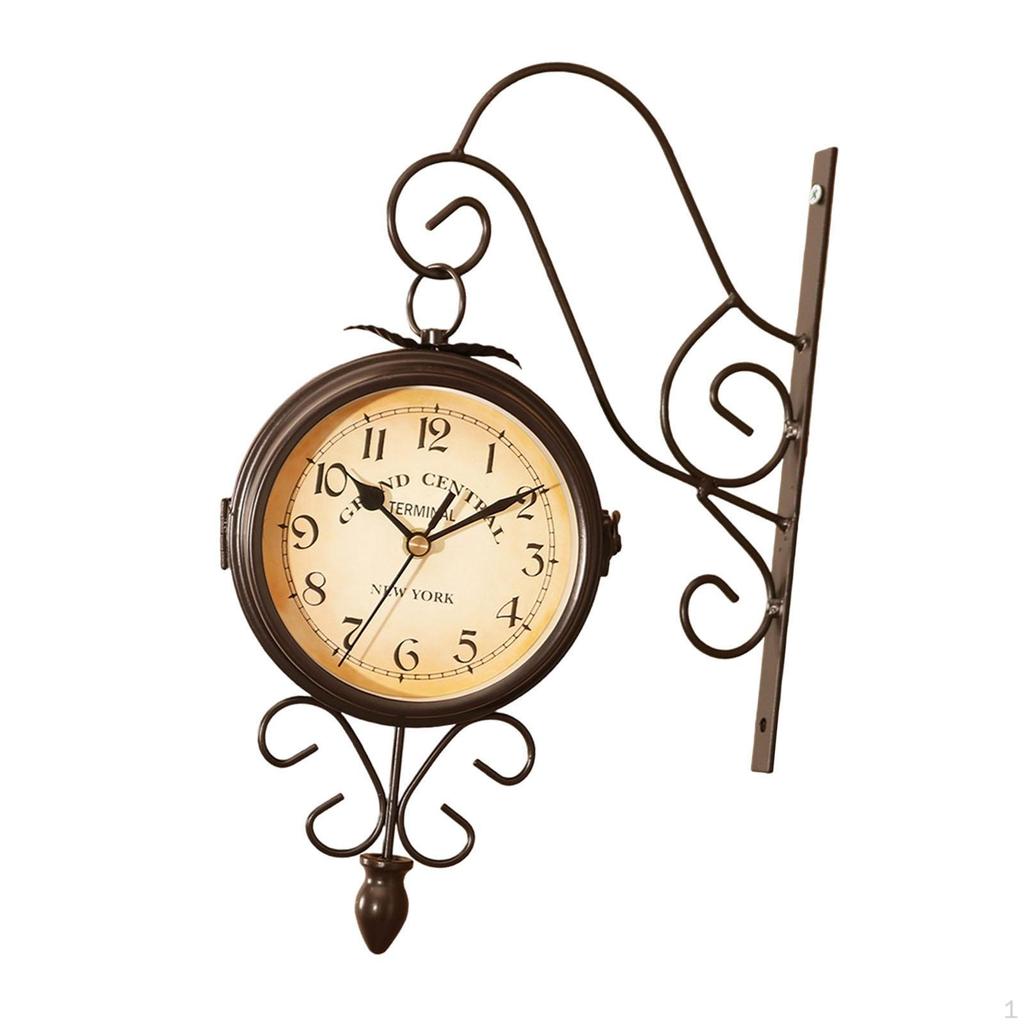 Face Wall Clock for Indoor Outdoor Use, Non Ticking Round Design Hallway And Garden