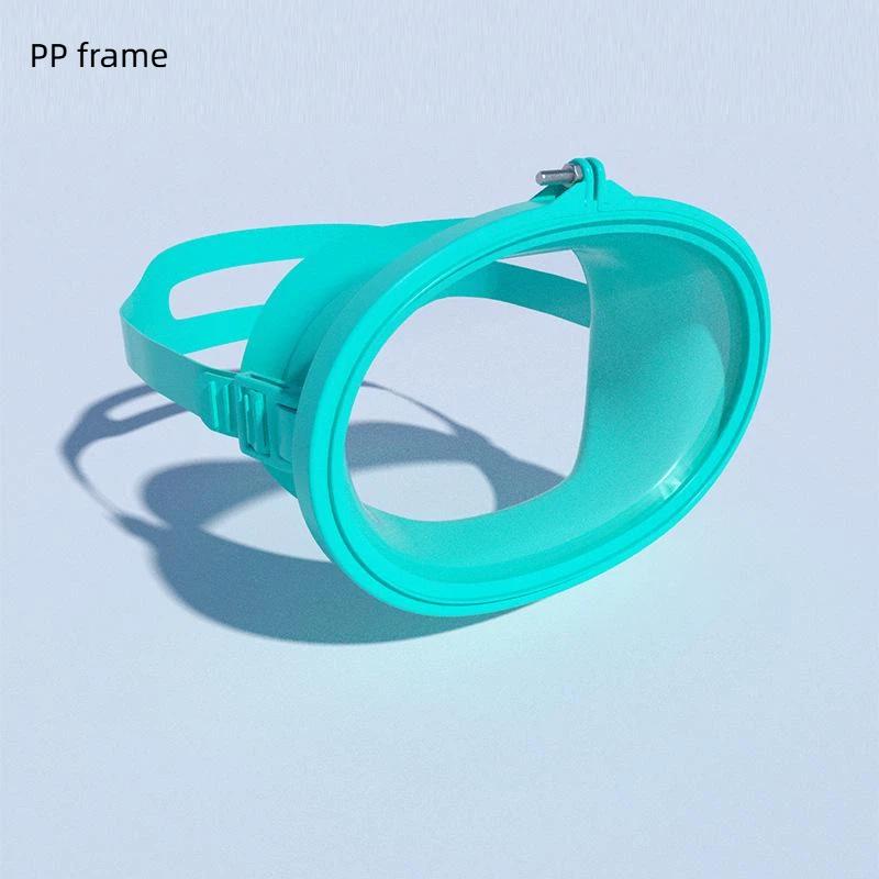 Oval Diving Mask Spearfishing Mask Classic Retro-Style Panoramic Wide View Goggles Tempered Glass Lens For Adults