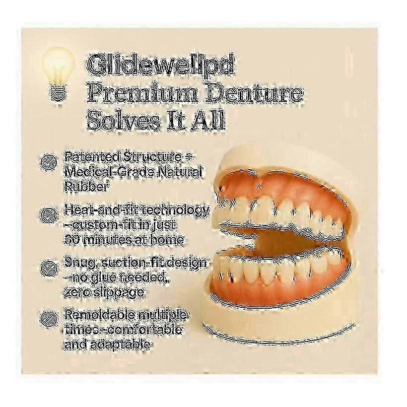 Smileasego Premium Silicone Full Mouth Dentures by Glidewell for a Natural Look