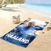 Telo Mare con Stampa King Haaland, Grande Morbido Asciugatura Rapida per Spiaggia Campeggio Nuoto