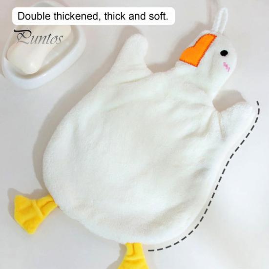 Home Decor Hand Towel with Hanging Loop Highly Absorbent Quick Drying High-Quality Wear Resistant Cute Goose Design Kitchen Cloth Dish Christmas