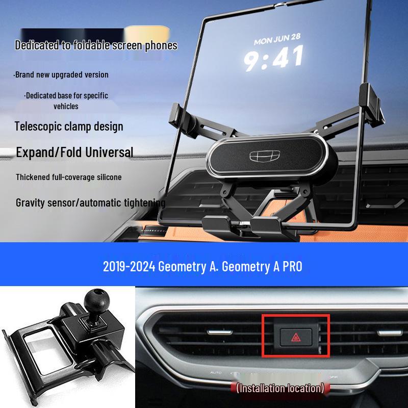 Gravity Air Vent Car Mount for Geely Geometry A/C/E Foldable Screen Phones