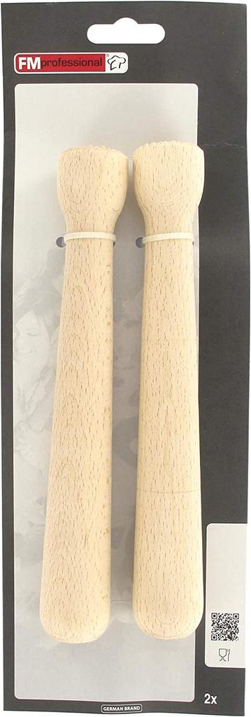 Set of 2 Wooden Cocktail Pestles FM Professional Ref. 21427