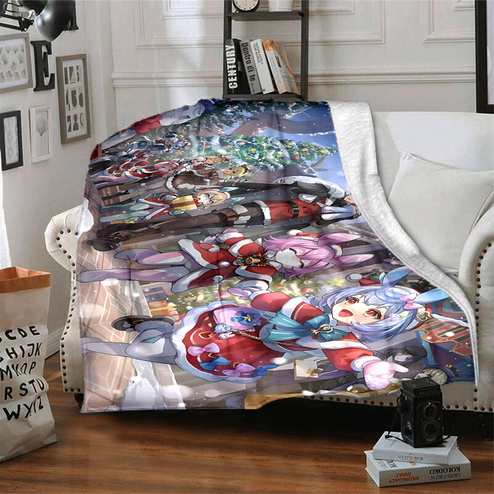 1Pc Christmas Fantasy Parade Flannel Blanket, Soft And Comfortable, Casual Warm, Camping Travel, Christmas, Halloween Xmas Gift Es115