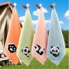 4pcs 100% Cotton Animal Embroidery Hand Towels Ultra Soft Absorbent Quick Dry Face  Bath Towels, Compact Lightweight Square Towels with Bear,Cat,Panda