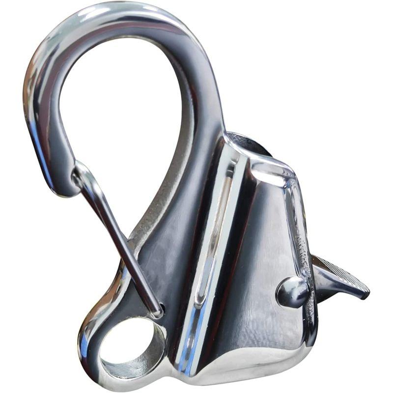 

Крюк из нержавеющей стали 316, безузловая система крепления с быстроразъемным тросом(Веревка в комплект не входит), Регулируемый кулачковый зажим с тросовым замком, выдерживает нагрузку 8000 фунтов. серебряный