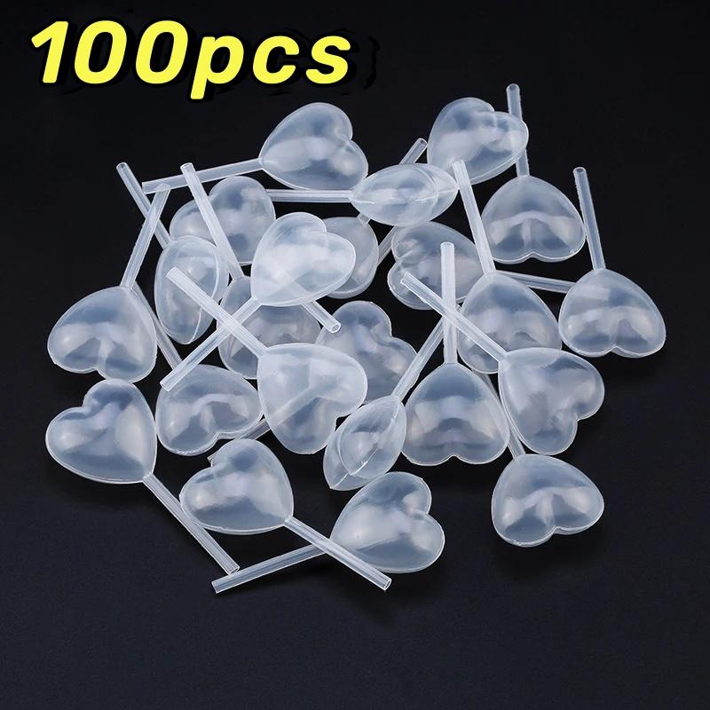 50-200pcs Plastic Cake Pipettes Mini Dessert Jam Dropper Macaron Pie Sauce Squeezer Ice Cream Cupcake Decor Juice Liquid Infuser