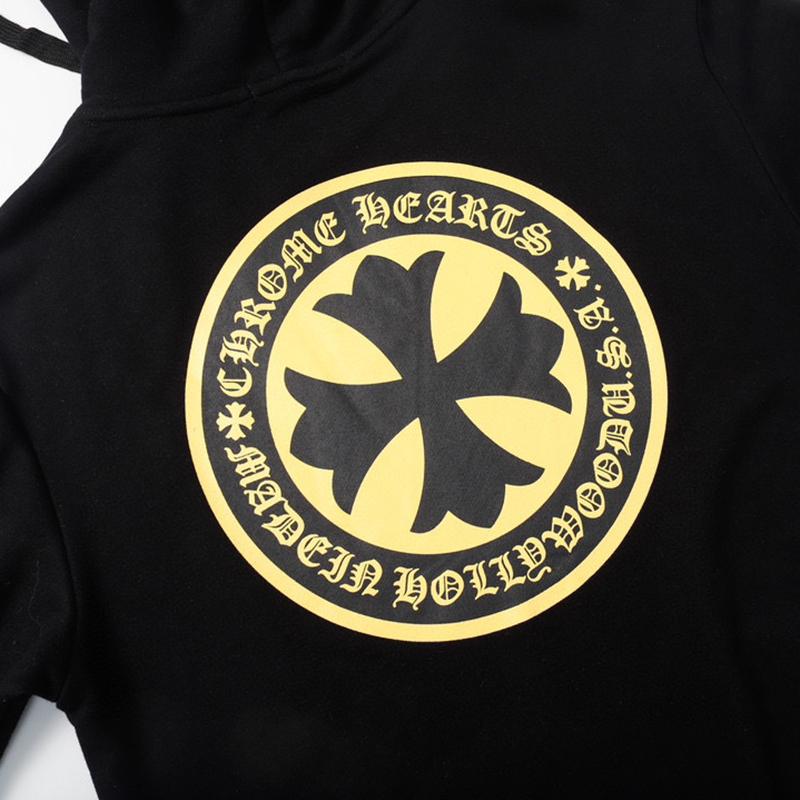 811 CHROME HEARTS 2025 Autumn and Winter New Plus Size Classic Style Logo Hooded Sweatshirt, Suitable for Couples To Wear
