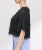 ROPE PICNIC Knit Tape Yarn Black Women's Top, (01)