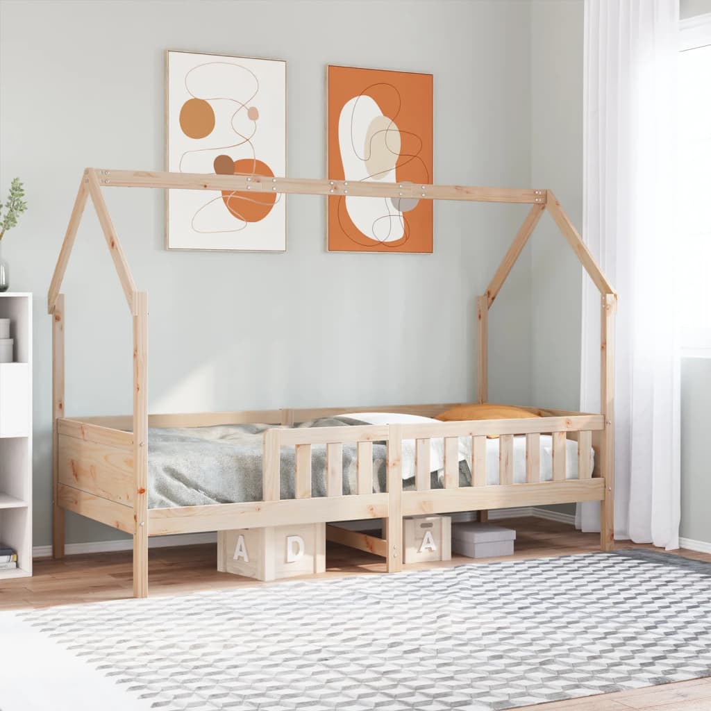 Kids Bed 90x200 Cm Solid Pine Wood