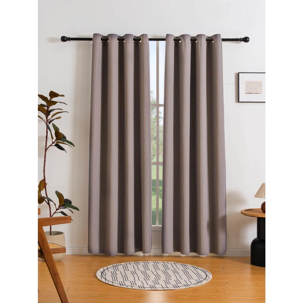 1pcs Minimalist Style Solid Color Insulation and Sunscreen Curtains Suitable for Bedrooms, Living Rooms, Balconies
