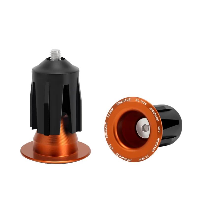 

1 Pair Aluminum Alloy Bike Handlebar End Plugs Multi-color Mountain & Road Bicycle Handlebar End Caps Cycling Accessories помаранчевий