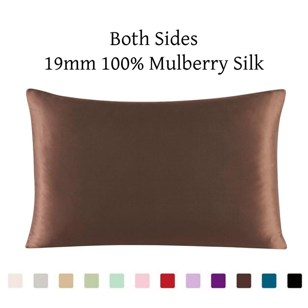 Silk Zipper Pillowcase 1pc 19mm 100% Nature Mulberry Comfortable Solid Color Silk Pillowcases For Healthy Multicolor Ls1705-01
