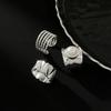 Inlaid Pearls Joint Rings Heart Shaped Women Jewelry Vintage Wide Ring Set  Gift