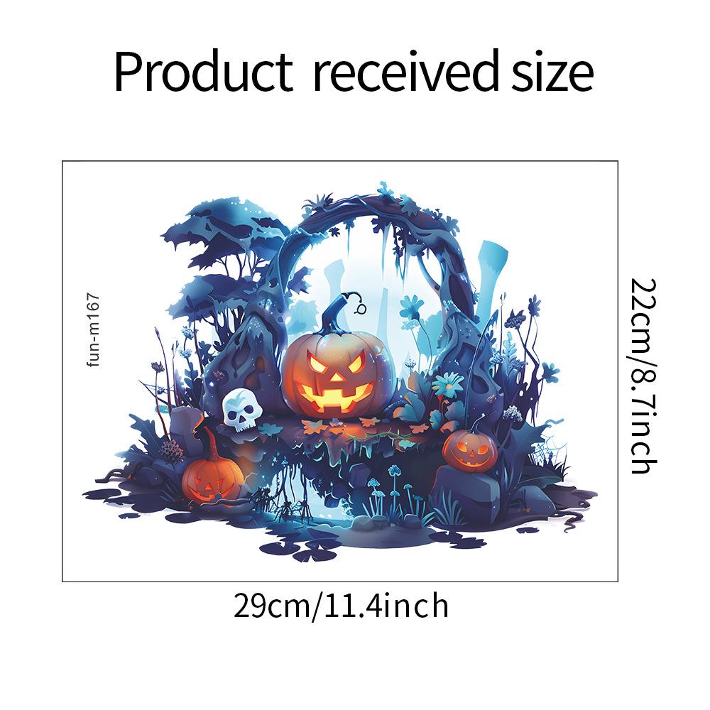 

Fun-m167 Хэллоуин Тыква Череп Ванная Комната Туалет Туалет с Наклейкой Домашний Декор 22*29CM/fun-m167