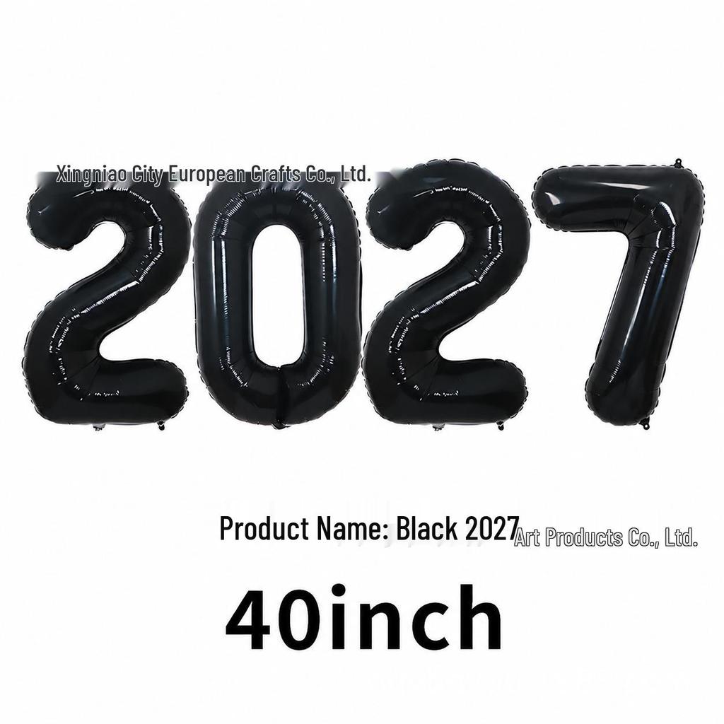 2026 Large Foil Number Balloons Set: 32'' & 40'' for New Year's Celebrations