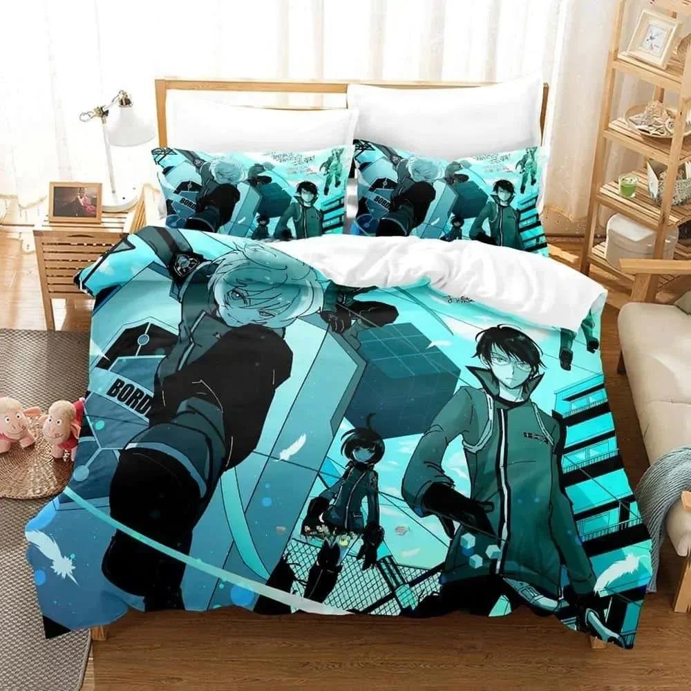 3D Print Anime World Trigger Bedding Set 3D Printed Suitable For Bedroom Duvet Cover Set With Pillowcases Kids Home Textile