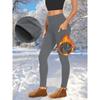 **Leggings da Donna a Vita Alta Foderati in Pile Pantaloni Yoga Tasche Caldi Autunno Inverno Sport**