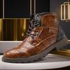 Herren Martin Leder Kurzstiefel - Herbst Retro Reißverschluss Lässig Wüste Outdoor Arbeitsstiefel