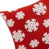Christmas Cushion Cover Festival Pillow Case for Couch (Red Small Snowflake) QDE