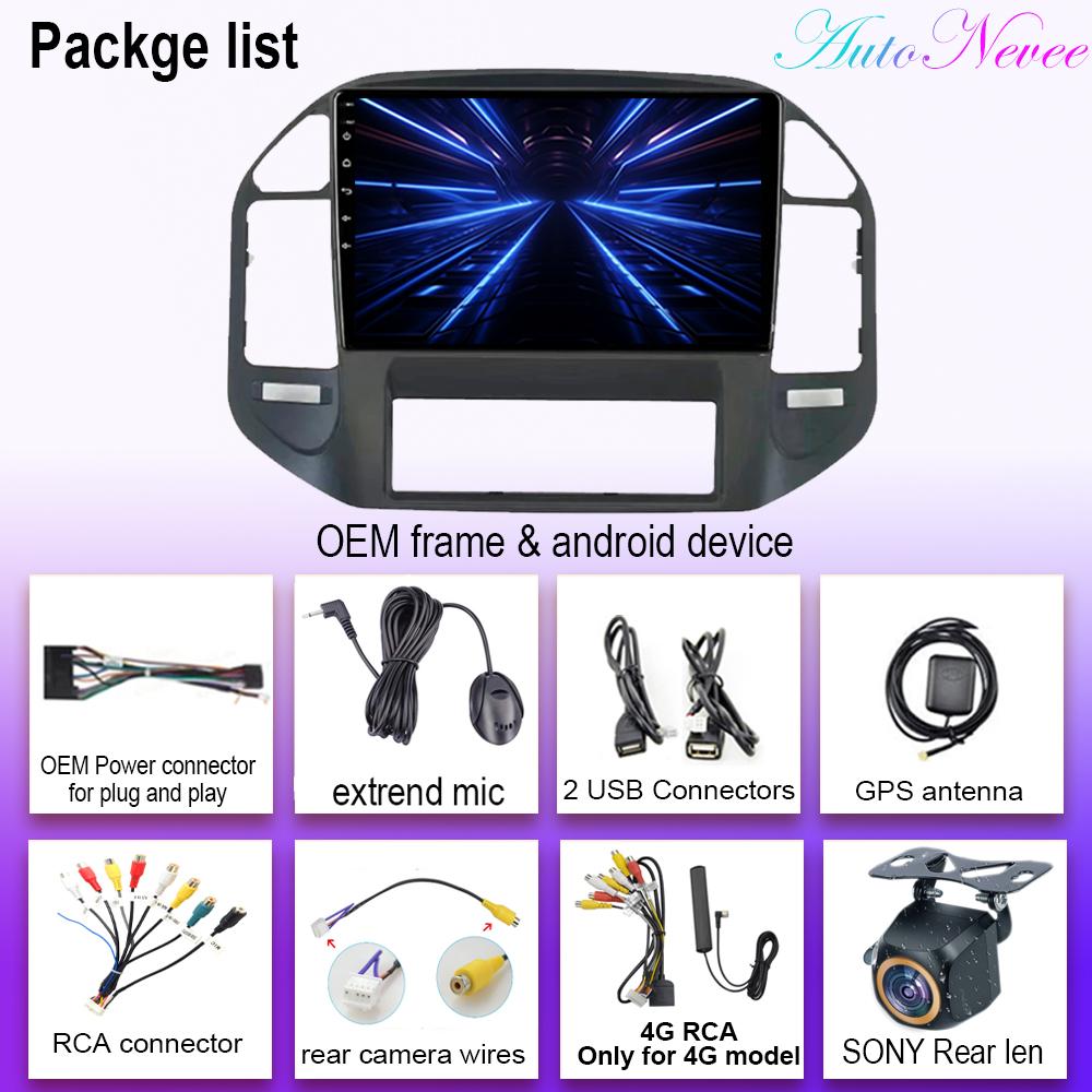 Kabelloses Android Autoradio für Mitsubishi Pajero 3 V70 V60 1999-2006 Auto Autoradio Carplay Multimedia GPS Navigation Kein 2din 4G