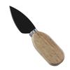 Cross-Border Cheese & Fruit Knife Set: Black Cheese Knife, Butter Spreader, Fork with Rubberwood Handle.