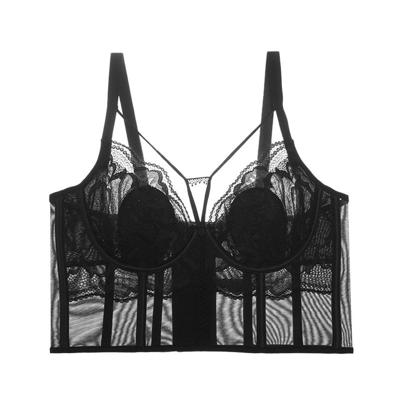 Adjustable Women's Bra: Side Breast Correction, Anti-Sagging, Eight-Row Buckle, Soft Steel Ring, Summer Thin Style.