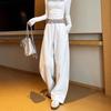 Contrasting Sports Scimitar Pants, High-end Lazy Style Loose Color Matching Sickle Pants, Small High-waisted and Thin Casual Pants