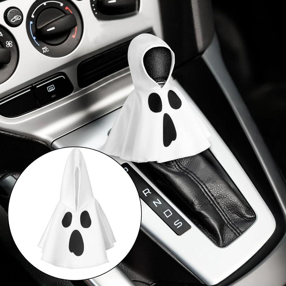 Creative Halloween Ghost Car Gear Shift Knob Cover Funny Mini Handbrake Lever Cover Gear Shift Cover Halloween Decoration
