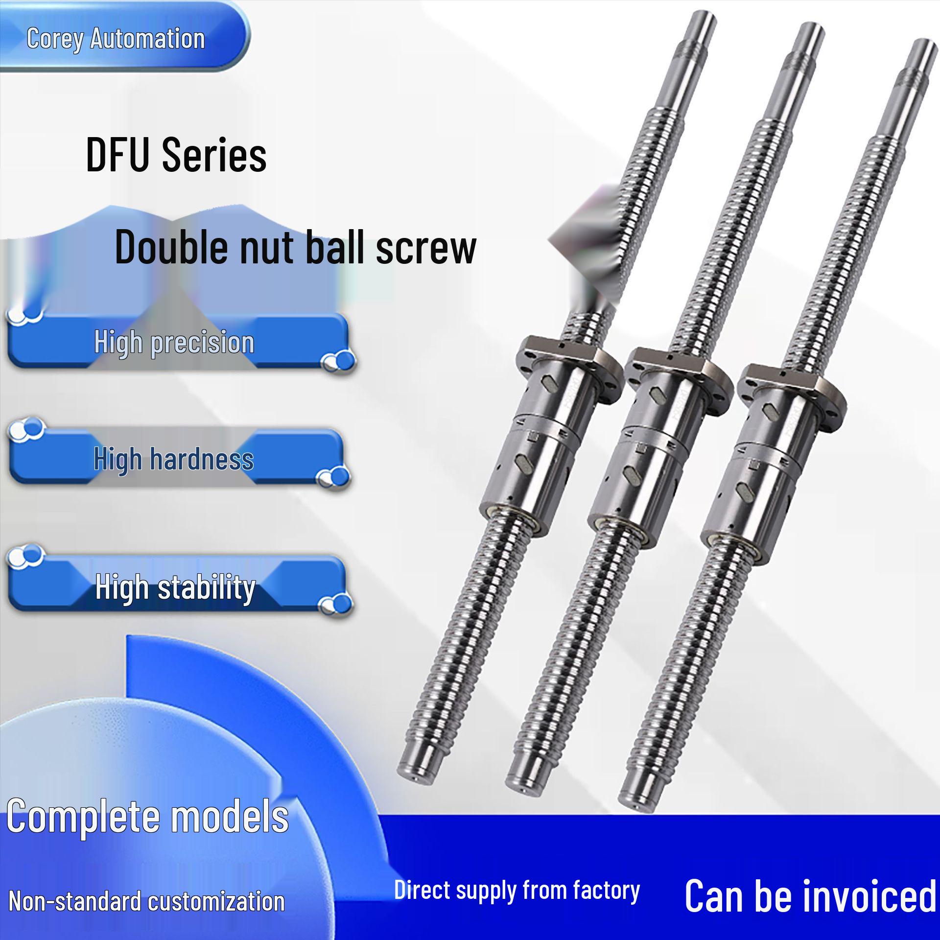 High-Precision DFU Model Double Nut Ground Ball Screw DFU1605 Screw/Meter