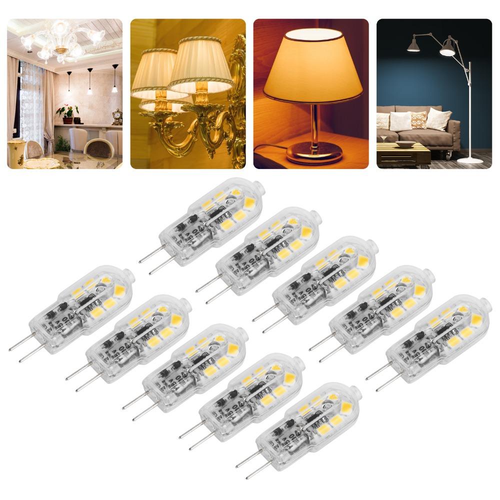 10PCS 12V G4 LED Bulbs 1.2W LED Light Bulb Durable G4 Bi-Pin Bulbs  Cabinet Lights