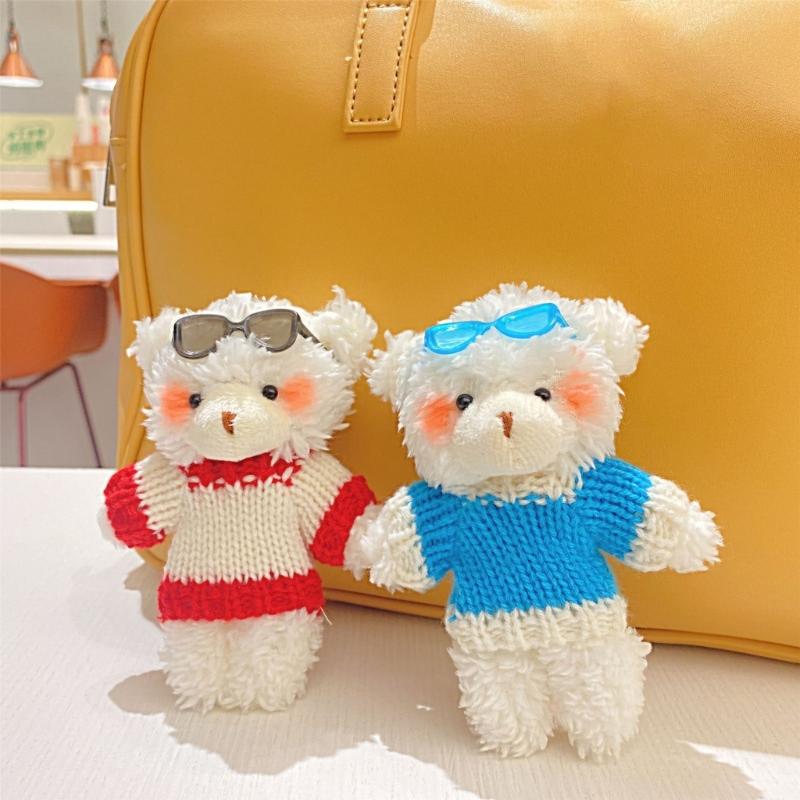 Bag Pendant Cute Backpack Pendant Plush Dolls Keychains Plush Material for Keys
