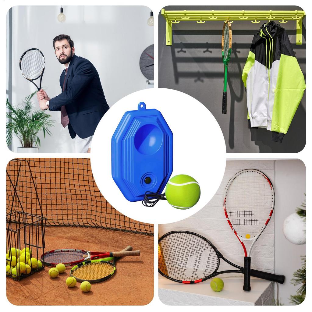 Tennis Practice Rebounder, Reaction Training Game, with String Tennis Return Ball Trainer for Party, School, Backyard, Beach