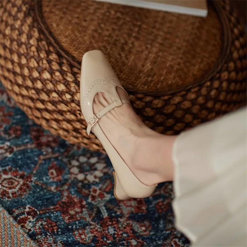 Fashion 2025 Spring Women Shoes Patent Leather Solid Color T-shaped Buckle Square Toe Chunky Heel Versatile Single Shoes Item No.1302