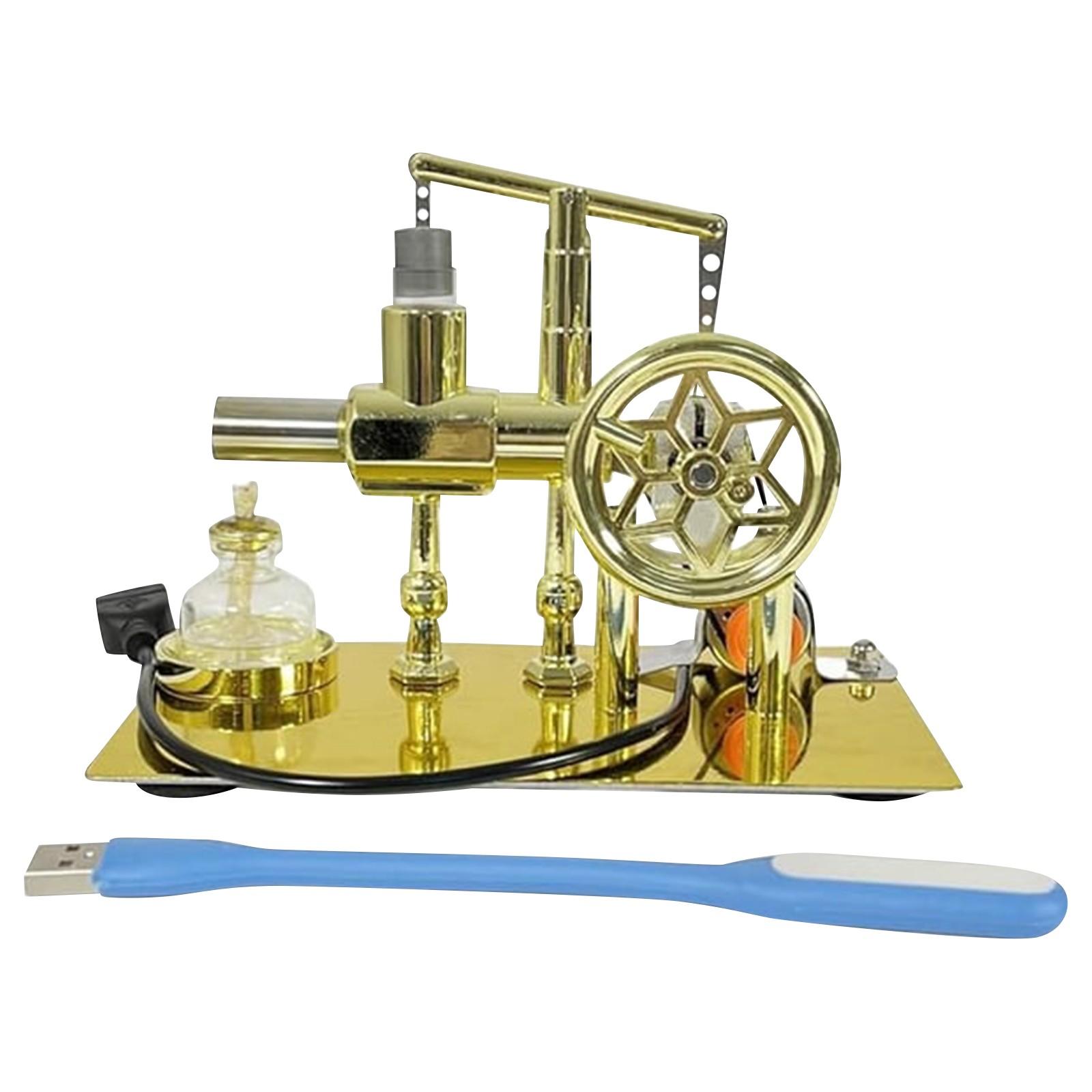 

Горячая модель двигателя Стирлинга, одноцилиндровый металлический двигатель Стирлинга, двигатель внешнего сгорания, самодельный горячий двигатель, подарок для взрослых, настольное издание One Size