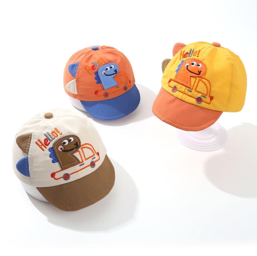 Children's Dinosaur Baseball Cap Boy Cartoon Embroidered Baseball Cap Cute Multi-color Girl Hat