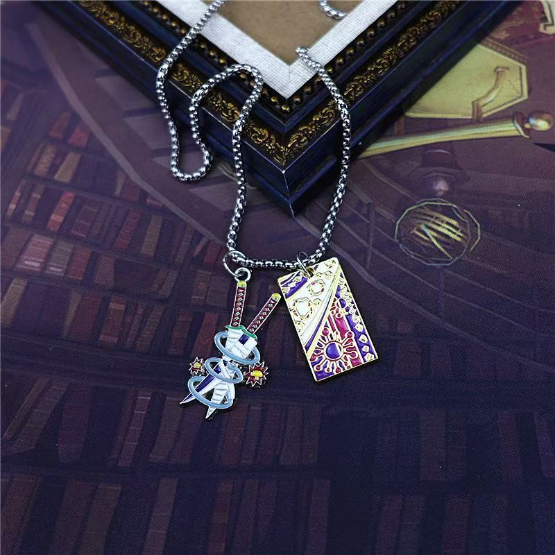 Demon Slayer Kamado Tanjirou Necklace Rengoku Kyoujurou Merchandise Cute Creative Cartoon Figures Fashion Costume Party