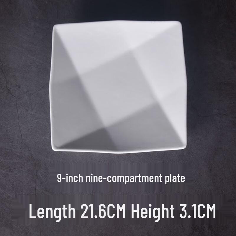 

ZISIZ 9-Inch Divided Ceramic Plates (Set of 2)