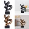Abstract Art Couple Sculpture Tabletop Centerpiece Couples Kiss Sculpture for Festival Bedroom Fireplace TV Cabinet Shelves
