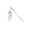 New Chinese-style Geometric Hollowed-out Fringed Hairpin, Water-drop-shaped Drooping Hairpin for Hanfu Updo Accessories, for Women