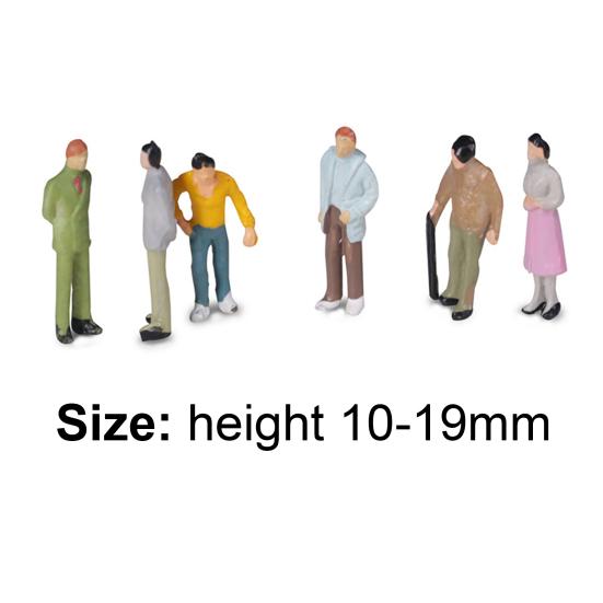 100Pcs/Set People Figure Portable Exquisite Texture ABS Vivid Painted Figure for Sand Table Model
