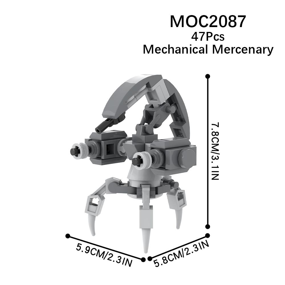 MOOXI Space Wars Series Robot Model MOC Brick DIY Diorama Adult Children Toys Building Block Set Montessori Gift Room Decoration